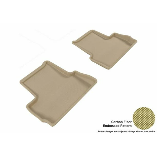 3D MAXpider Front Row Custom Fit All-Weather Floor Mat for Select Dodge Journey Models Kagu Rubber Tan L1DG00511502 